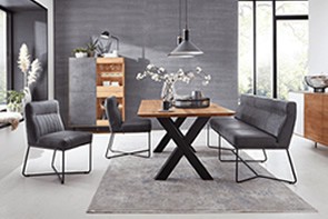 Qualita Fargo Dining Table with X-shaped Leg