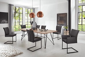 Qualita Fargo Dining Table with Hairpin Leg
