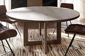 Qualita Fargo Round Dining Table with U-shaped Leg