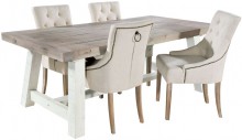 Rowico Driftwood Two Tone Trestle Dining Table
