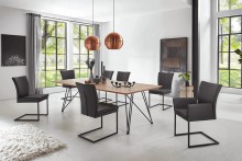 Qualita Fargo Dining Table with Hairpin Leg
