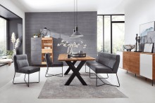 Qualita Fargo Dining Table with X-shaped Leg