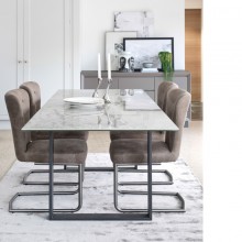 Baker Panama Light Grey Extending Dining Table