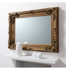 Gallery Carved Louis Leaner Mirror Gold